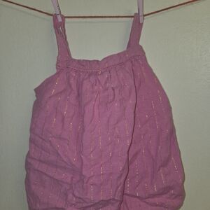 Old Navy Pink Tank Top with Gold Accents